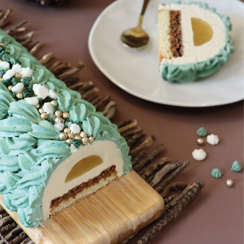 Bûche Noël poire mascarpone et speculoos